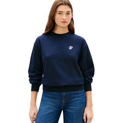 Tommy Hilfiger Dam Th Script Reg Sweatshirt WW0WW48724, BLUE, M Tommy Hilfiger Dam Th Script Reg Sweatshirt WW0WW48724, BLUE, M