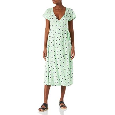 LTB Jeans Damer Meyico avslappnad klänning, Paradise grön vit blommig tryck 12847, M LTB Jeans Damer Meyico avslappnad klänning, Paradise grön vit blommig tryck 12847, M
