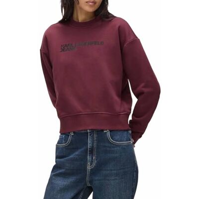 KARL LAGERFELD JEANS , Dam, Essential Logo Sweat, Regular Fit, Purpur, L KARL LAGERFELD JEANS , Dam, Essential Logo Sweat, Regular Fit, Purpur, L