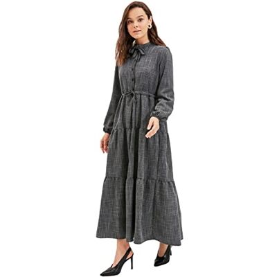 Trendyol Mehrlagiges, Gewebtes Kleid med Schwarzem Schnürrock Casual Klänning för kvinnor, Rosa., 36 Trendyol Mehrlagiges, Gewebtes Kleid med Schwarzem Schnürrock Casual Klänning för kvinnor, Rosa., 36
