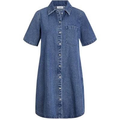 JJXX Jxamara Ss denim klänning DNM, Mellanblå denim, XS JJXX Jxamara Ss denim klänning DNM, Mellanblå denim, XS