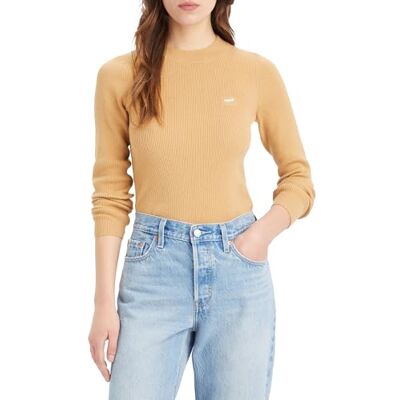 Levi's Crew Rib tröja för kvinnor, SOLBRÄNNA, XS Levi's Crew Rib tröja för kvinnor, SOLBRÄNNA, XS