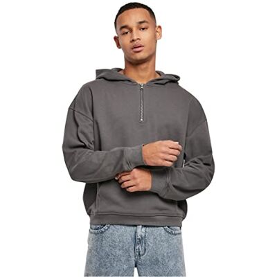 Urban Classics Herr boxy huvtröja med dragkedja, mörkshadow, 3XL, Mörkskugga, 3XL Urban Classics Herr boxy huvtröja med dragkedja, mörkshadow, 3XL, Mörkskugga, 3XL