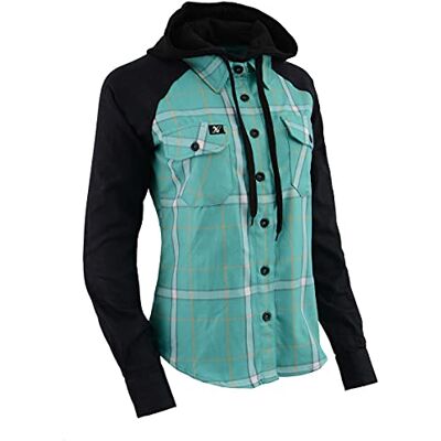 NexGen Dam Mng21601-teal/Glk-md MNG21601 dam blågrön/BLK långärmad flanell, M, Blågrön, M NexGen Dam Mng21601-teal/Glk-md MNG21601 dam blågrön/BLK långärmad flanell, M, Blågrön, M