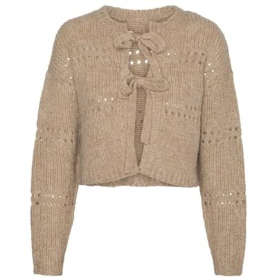 VERO MODA VMADELINA LS kort tvåvägs kofta GA, Silver mink/detalj: w. Melange, M VERO MODA VMADELINA LS kort tvåvägs kofta GA, Silver mink/detalj: w. Melange, M