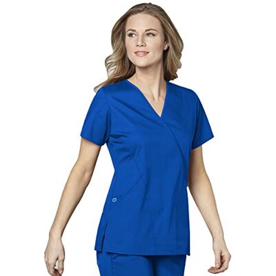 WINK Wonder 102XROYA3XL WonderWORK Mock Wrap Top, Kunglig, Utökad 3XL Storlek WINK Wonder 102XROYA3XL WonderWORK Mock Wrap Top, Kunglig, Utökad 3XL Storlek
