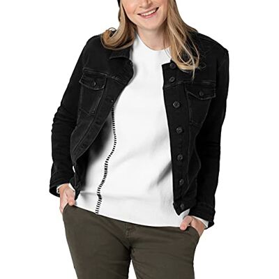 Timezone Dam denimjacka jacka denimjacka, Dull svart tvätt, XS Timezone Dam denimjacka jacka denimjacka, Dull svart tvätt, XS
