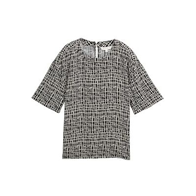 TOM TAILOR damblus, 38117 – Abstrakt svart rutnät design, 46 TOM TAILOR damblus, 38117 – Abstrakt svart rutnät design, 46