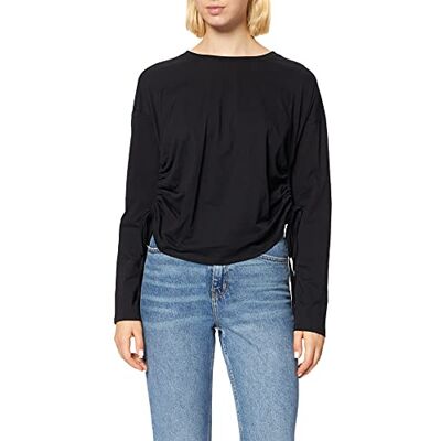 NA-KD Dam dragsko detaljerad topp skjorta, Black, M NA-KD Dam dragsko detaljerad topp skjorta, Black, M