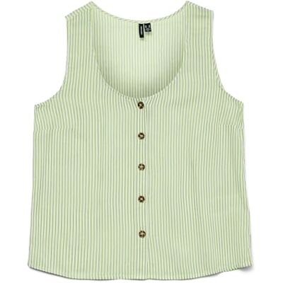 VERO MODA Vmbumpy Sl Shirt WVN Ga Noos, Shadow Lime, M VERO MODA Vmbumpy Sl Shirt WVN Ga Noos, Shadow Lime, M
