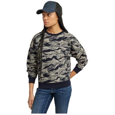 G-STAR RAW Lace AOP Loose r Sweat, Flerfärgad (Osaka blå spets Wave D25169-d865-g984), M G-STAR RAW Lace AOP Loose r Sweat, Flerfärgad (Osaka blå spets Wave D25169-d865-g984), M