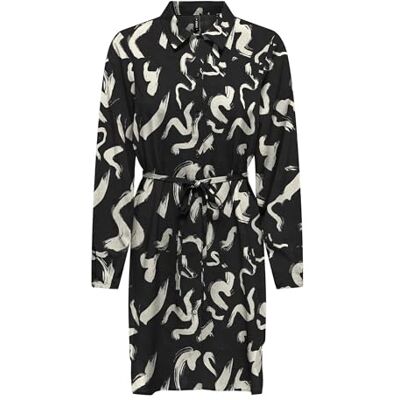 ONLY Onlnova Life VIS L/S Shirt Dress AOP, Black/Aop:587 Yoko, XS ONLY Onlnova Life VIS L/S Shirt Dress AOP, Black/Aop:587 Yoko, XS