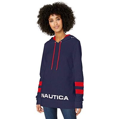 Nautica Huvtröja för kvinnor, Marinblå, XXL Nautica Huvtröja för kvinnor, Marinblå, XXL