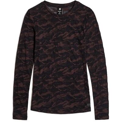 G-STAR RAW Fine lace AOP Slim Regular Tee långärmad, Flerfärgad (Dk Port Red Lace Wave D25863-2757-g901), L G-STAR RAW Fine lace AOP Slim Regular Tee långärmad, Flerfärgad (Dk Port Red Lace Wave D25863-2757-g901), L