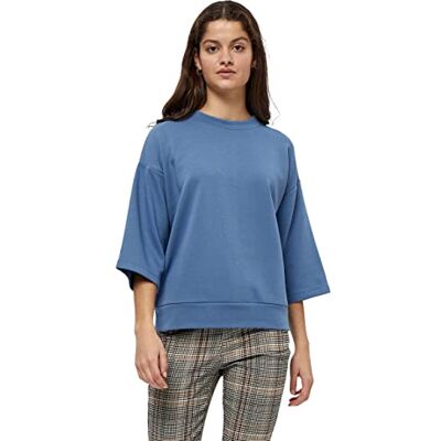 Minus Dam Mikia 3/4 ärm svett, denim blå, L Minus Dam Mikia 3/4 ärm svett, denim blå, L