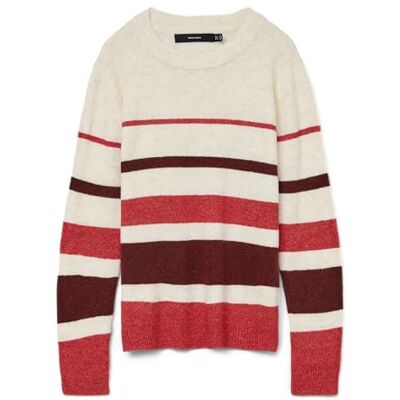VERO MODA Vmplaza Ls Block tröja Ga Boo, Björk, S VERO MODA Vmplaza Ls Block tröja Ga Boo, Björk, S