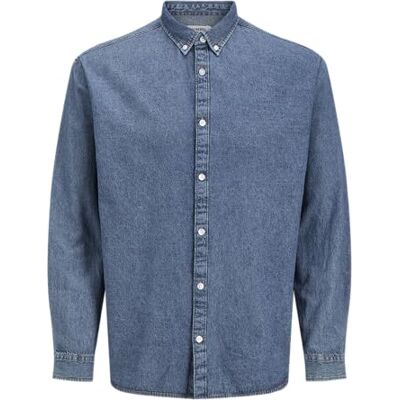 JJ REBEL Jrebavan Shirt Ls, Mellanblå denim, XXL JJ REBEL Jrebavan Shirt Ls, Mellanblå denim, XXL