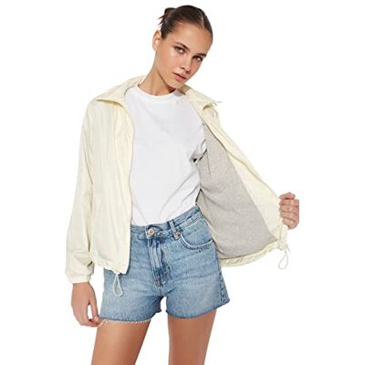Trendyol Trendyl dam vanlig basic vanlig vävd vinterjacka rock, Beige, XS Trendyol Trendyl dam vanlig basic vanlig vävd vinterjacka rock, Beige, XS