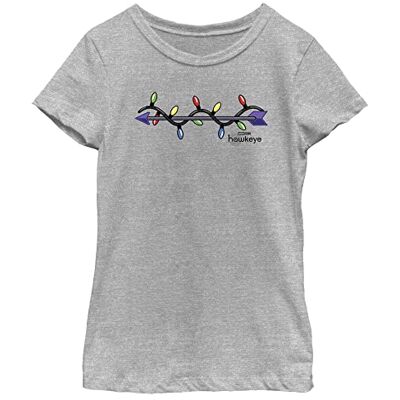 Marvel Hawkeye Arrow Chirstmas Lights Logo Girls T-Shirt, Athletic Heather, X-Small, Atletisk ljung, XS Marvel Hawkeye Arrow Chirstmas Lights Logo Girls T-Shirt, Athletic Heather, X-Small, Atletisk ljung, XS