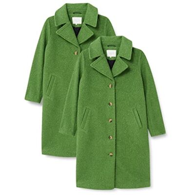 Cream dam Kaffe Curve Women's Plus Size Coat Longline Classic Knee Längd Buttoned Jacka Cream dam Kaffe Curve Women's Plus Size Coat Longline Classic Knee Längd Buttoned Jacka