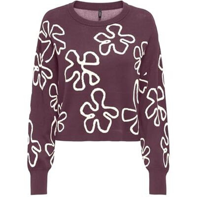 ONLY Onlmontana Ls Jq O-Neck Cc KNT, mauve wine, XL ONLY Onlmontana Ls Jq O-Neck Cc KNT, mauve wine, XL
