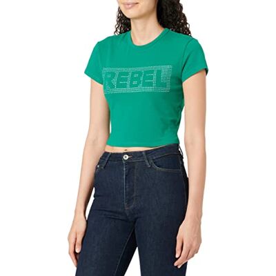 ONLY Kvinnors ONLERIN S/SSHORT Rhinestone Top Box JRS T-shirt, Lush Meadow/detalj:Rhinestone Rebel, M (förpackning med 4) ONLY Kvinnors ONLERIN S/SSHORT Rhinestone Top Box JRS T-shirt, Lush Meadow/detalj:Rhinestone Rebel, M (förpackning med 4)