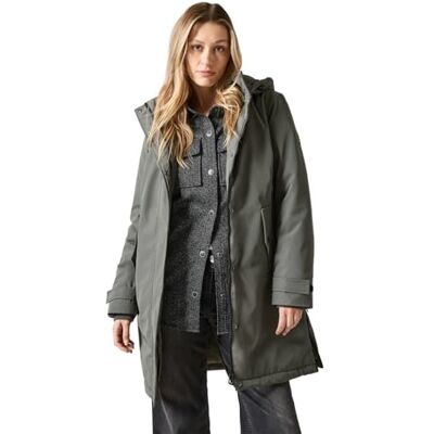 Cecil Damparkas med avtagbar huva, Gyllene khaki, XL Cecil Damparkas med avtagbar huva, Gyllene khaki, XL