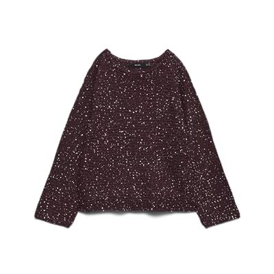 VERO MODA Vmleilani Stitch Ls Boatneck tröja, Vinprovning, XS VERO MODA Vmleilani Stitch Ls Boatneck tröja, Vinprovning, XS