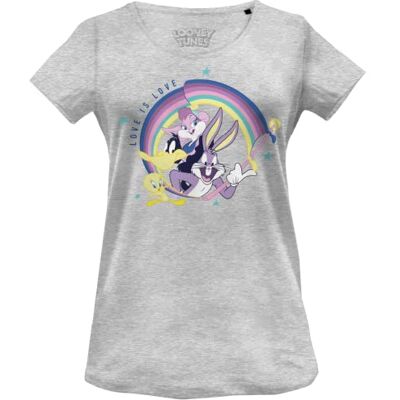 cotton division T-shirt dam, Melange grå, L cotton division T-shirt dam, Melange grå, L