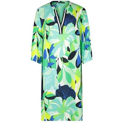 Betty Barclay Casual klänning för kvinnor med ståkrage, Grön/blå, 36 Betty Barclay Casual klänning för kvinnor med ståkrage, Grön/blå, 36