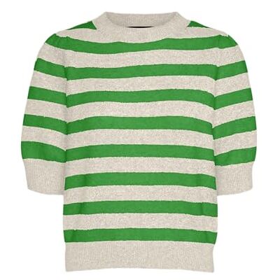 VERO MODA VMDOFFY 2/4 O-hals tröja GA NOOS, Björk/ränder: sommargrön, XL VERO MODA VMDOFFY 2/4 O-hals tröja GA NOOS, Björk/ränder: sommargrön, XL