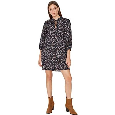 Trendyol Dam Dam Mini Bodycon Rund hals stickad klänning, Marinblå, 42 Trendyol Dam Dam Mini Bodycon Rund hals stickad klänning, Marinblå, 42