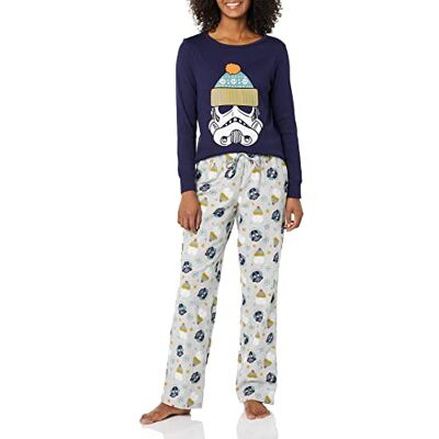 Amazon Essentials dam flannel pyjamas sovande set, Star Wars vinterkvinnor, XS Amazon Essentials dam flannel pyjamas sovande set, Star Wars vinterkvinnor, XS