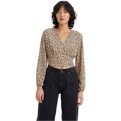 Levi's Tamara LS Blouse Neutral, stella leopard almon, XS Levi's Tamara LS Blouse Neutral, stella leopard almon, XS