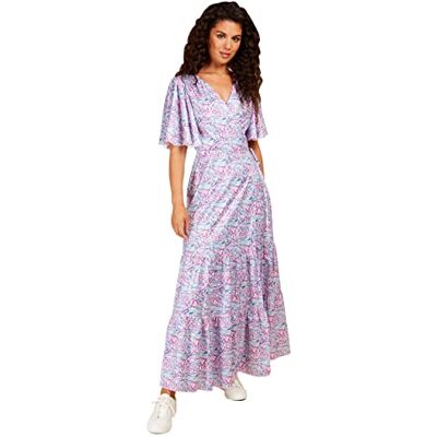 Little Mistress Lilla mistress dam tryck wrap maxi casual klänning, mång, 40 SE Little Mistress Lilla mistress dam tryck wrap maxi casual klänning, mång, 40 SE