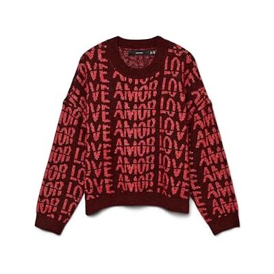 VERO MODA Vmlove Ls O-hals tröja Boo, syrah, XS VERO MODA Vmlove Ls O-hals tröja Boo, syrah, XS