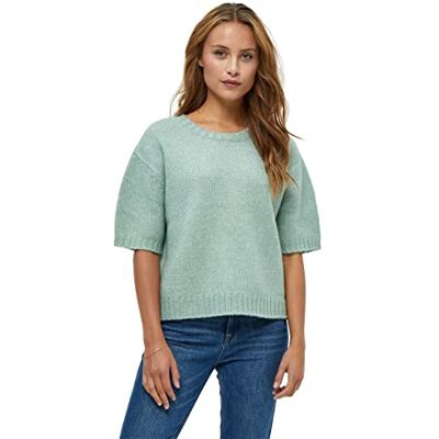 Peppercorn Dam Gianna GRS stickad t-shirt, Feldspar grön melange, S Peppercorn Dam Gianna GRS stickad t-shirt, Feldspar grön melange, S