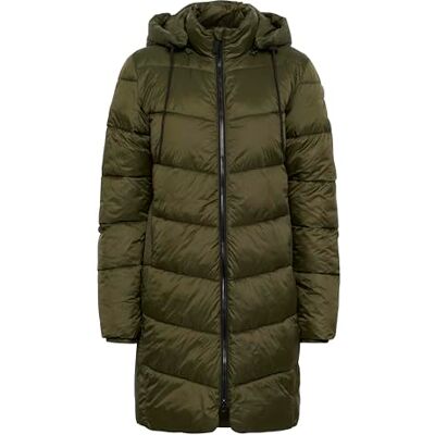 KAFFE dam Women's Puffer Coat High Collar Hooded Mid-thigh Length Zipper Regular Fit Coat KAFFE dam Women's Puffer Coat High Collar Hooded Mid-thigh Length Zipper Regular Fit Coat