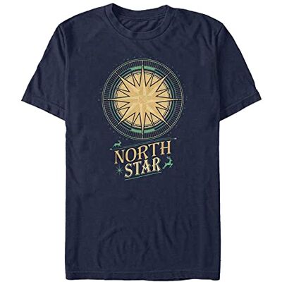 Netflix Unisex jul chronicles-norr poler stjärna organisk kortärmad t-shirt, Marinblå, XXL Netflix Unisex jul chronicles-norr poler stjärna organisk kortärmad t-shirt, Marinblå, XXL