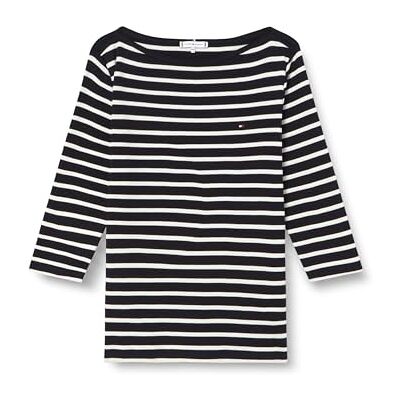 Tommy Hilfiger Dam NY CODY SLIM BOAT-NK 3/4SLV WW0WW4058902C007, BLÅ (Nos Breton Desert Sky/Ecru), XXL, Blå (Nos Breton Desert Sky/Ecru), XXL Tommy Hilfiger Dam NY CODY SLIM BOAT-NK 3/4SLV WW0WW4058902C007, BLÅ (Nos Breton Desert Sky/Ecru), XXL, Blå (Nos Breton Desert Sky/Ecru), XXL
