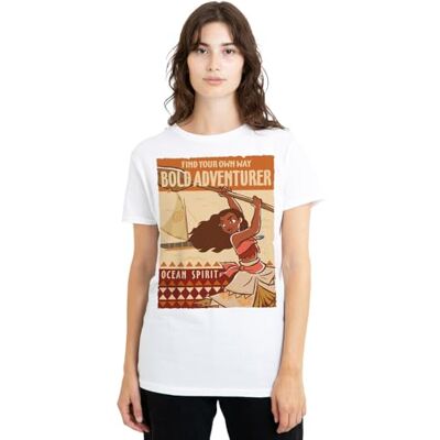 Moana mandarin creative ltd Bold Adventurer Ladies T-shirt, Vit, Medium, Vitt, M Moana mandarin creative ltd Bold Adventurer Ladies T-shirt, Vit, Medium, Vitt, M