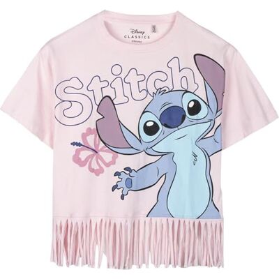 CERDÁ LIFE'S LITTLE MOMENTS Stitch barntröja rosa färg storlek 14 år kortärmad T-shirt tillverkad av 100% bomull 145 gsm fransdetalj originalprodukt designad i Spanien, Rosa, 14 år CERDÁ LIFE'S LITTLE MOMENTS Stitch barntröja rosa färg storlek 14 år kortärmad T-shirt tillverkad av 100% bomull 145 gsm fransdetalj originalprodukt designad i Spanien, Rosa, 14 år