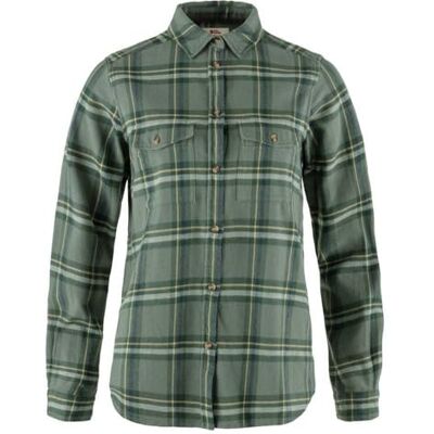 Fjällräven Fjallraven 86999-614-679 Övik Heavy Flannel Shirt W Damskjorta Patina Grön-Djup Patina Storlek S, Patina Green-deep Patina, S Fjällräven Fjallraven 86999-614-679 Övik Heavy Flannel Shirt W Damskjorta Patina Grön-Djup Patina Storlek S, Patina Green-deep Patina, S