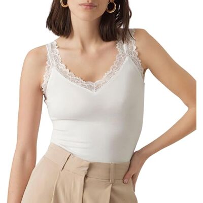 VERO MODA Dam VMROSA SL NOOS topp, snövit, XXL, Snövit, XXL VERO MODA Dam VMROSA SL NOOS topp, snövit, XXL, Snövit, XXL