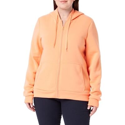 NALLY Snygg huvtröja för kvinnor med dragkedja polyester saftig grön storlek XL, aprikos, XL NALLY Snygg huvtröja för kvinnor med dragkedja polyester saftig grön storlek XL, aprikos, XL