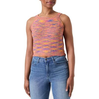 PIECES Dam Pckera Sl Cropped stickad topp stickad topp, Mandarin orange/detalj: 020 Multi Clr Yarn, S PIECES Dam Pckera Sl Cropped stickad topp stickad topp, Mandarin orange/detalj: 020 Multi Clr Yarn, S