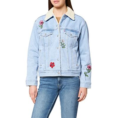 Levi's Dam ex-BF Sherpa Trucker denim jacka Levi's Dam ex-BF Sherpa Trucker denim jacka
