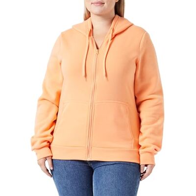 LIBBI Snygg huvtröja för kvinnor med dragkedja polyester saftig, grön storlek XXL, aprikos, XXL LIBBI Snygg huvtröja för kvinnor med dragkedja polyester saftig, grön storlek XXL, aprikos, XXL
