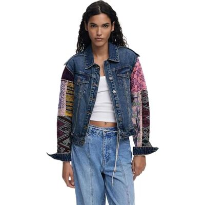 Desigual CHAQ_ETNIC, 5053 DENIM MEDIUM WASH, XL, Blå, XL Desigual CHAQ_ETNIC, 5053 DENIM MEDIUM WASH, XL, Blå, XL