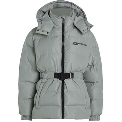 KARL LAGERFELD JEANS , Dam, Bälted Puffer, Regular Fit, Grå, M KARL LAGERFELD JEANS , Dam, Bälted Puffer, Regular Fit, Grå, M